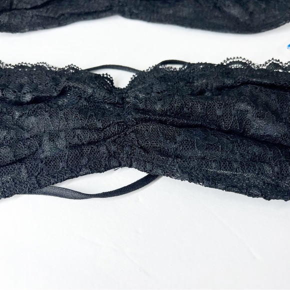 Intimately FREE PEOPLE LACE ESSENTIALS black Bralette set NWT Small new - Picture 6 of 6